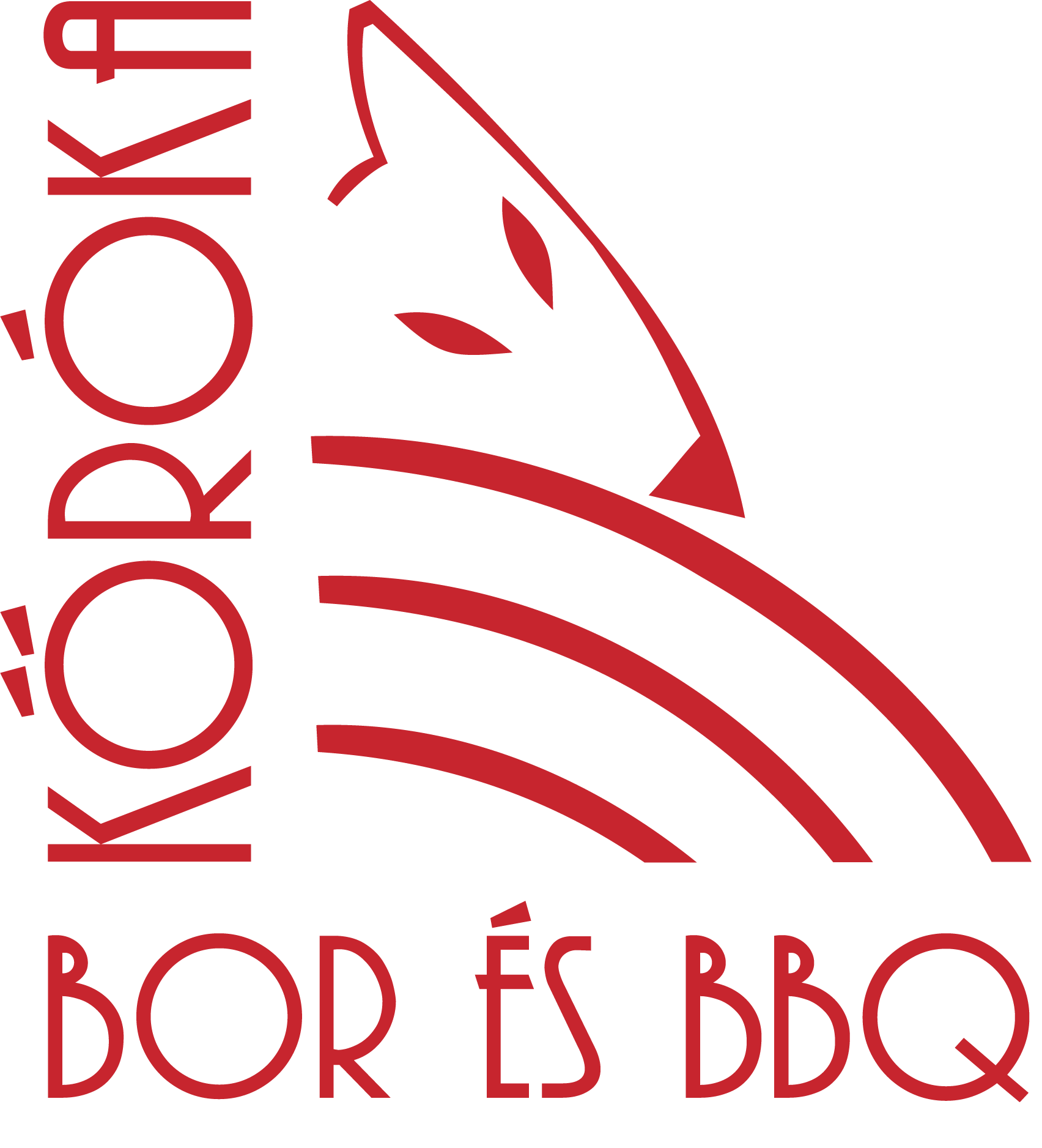 Kőróka Pince Bor és BBQ logó